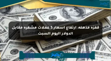 قفزة مذهلة: ارتفاع أسعار 5 عملات مشفرة مقابل الدولار اليوم السبت